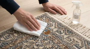 Step by step guide to clean a wool rug 
