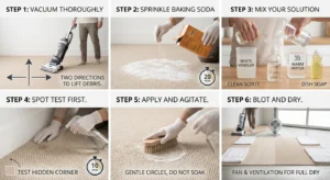 6-Step Manual Deep Clean System for cleaning carpet