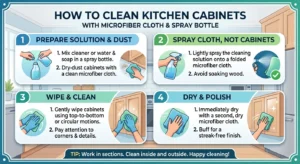 How to clean kitchen cabinets