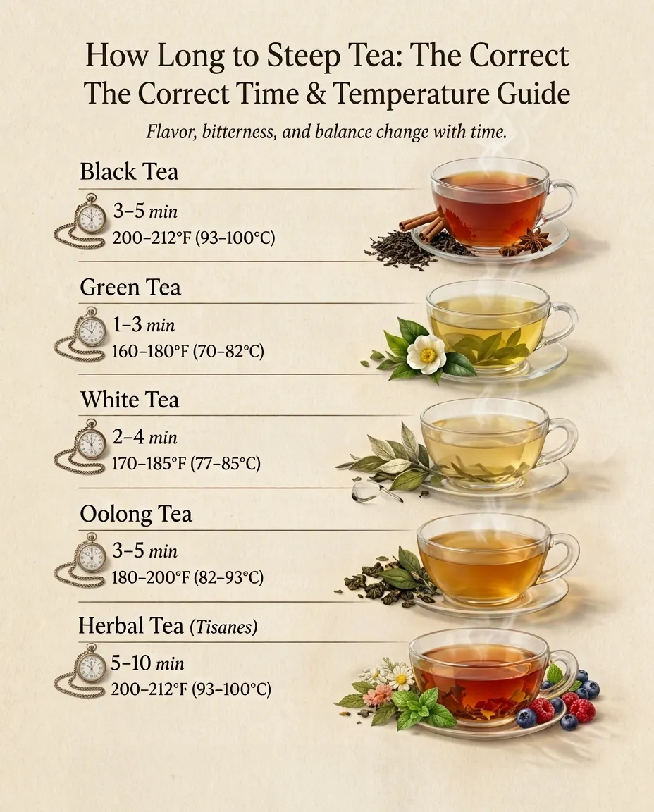 How Long to Steep Tea :Correct Time and Temperature Guide