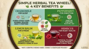 herbal tea benefits wheel by health goal
