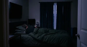 [IMG: dark, quiet bedroom set up to support quality sleep in midlife]